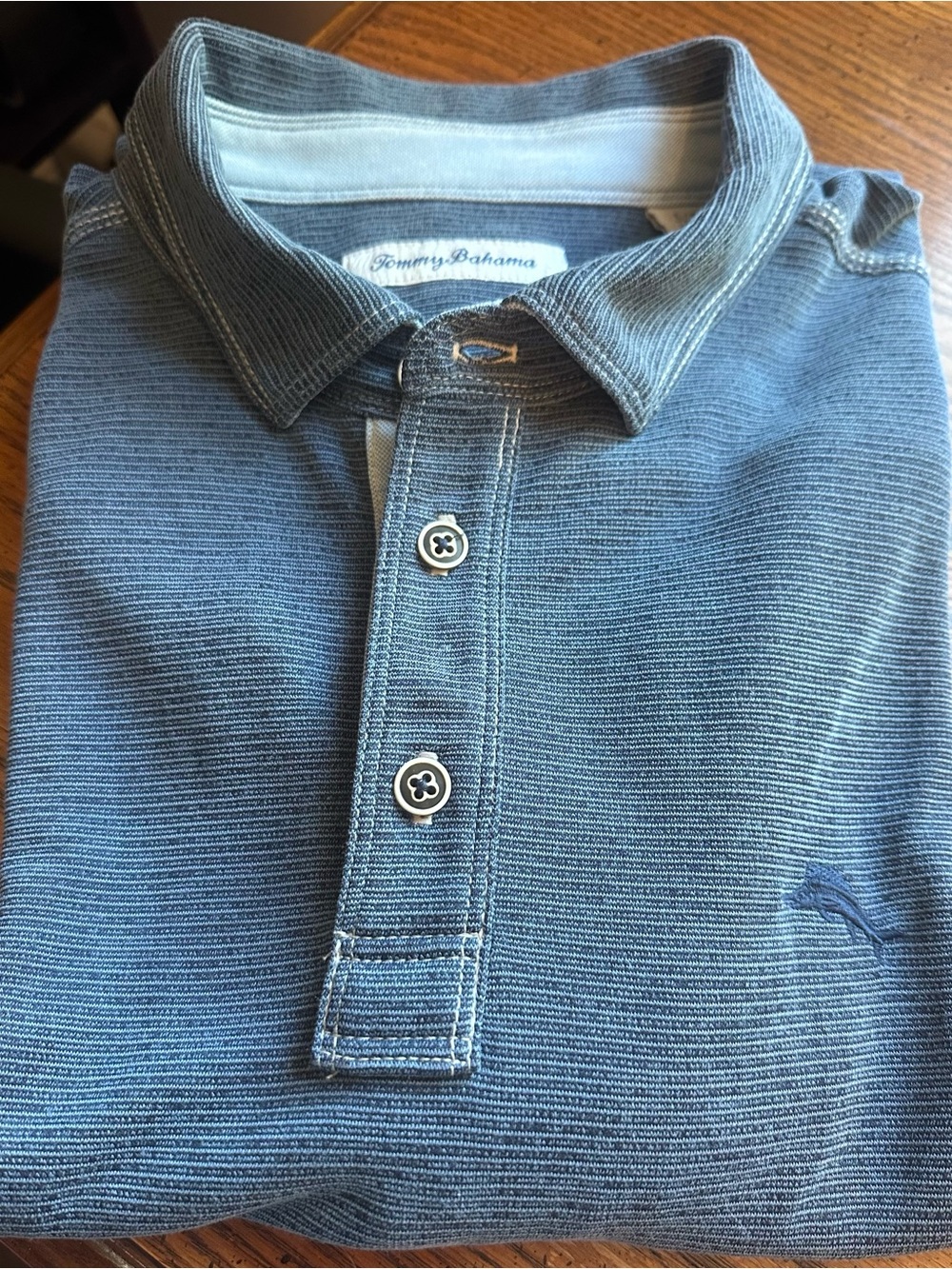 Tommy Bahama Men’s Textured Indigo Polo